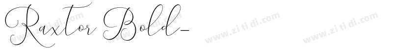 Raxtor Bold字体转换